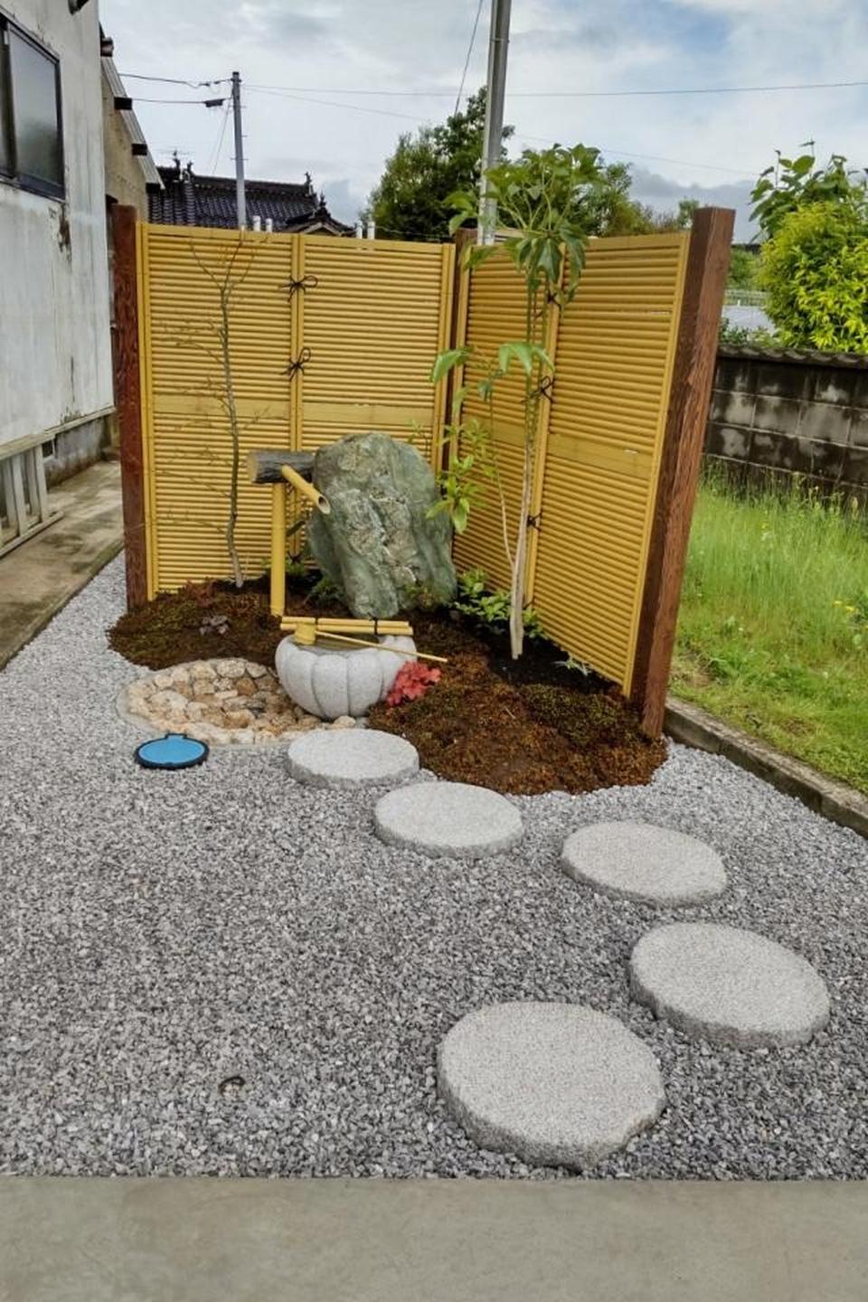 和洋折衷造園施工の画像